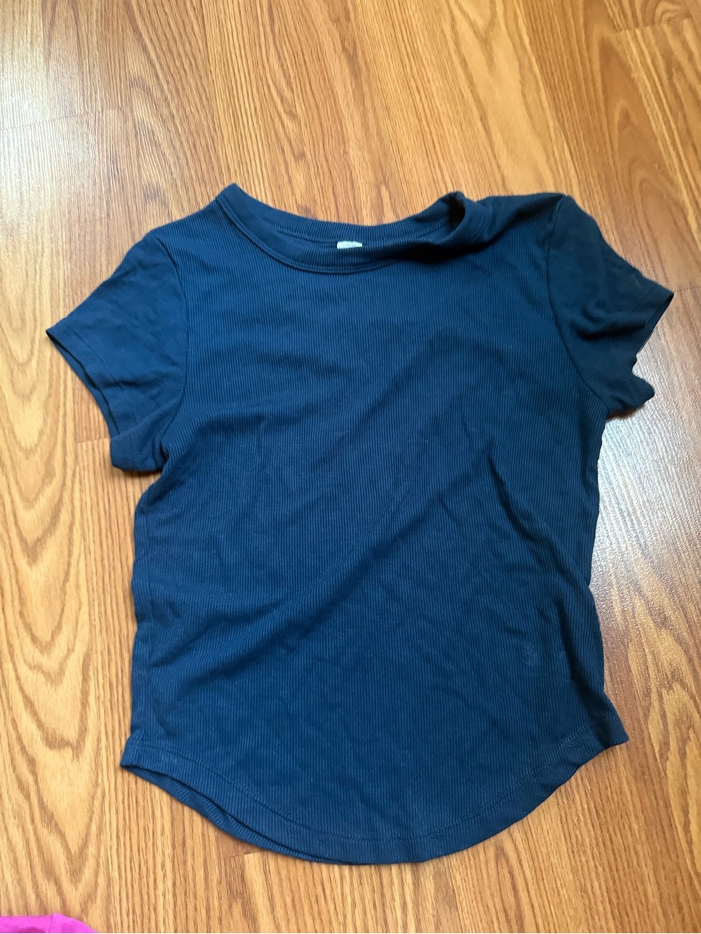 Old Navy Women's Navy Ribbed Short-Sleeve Tee